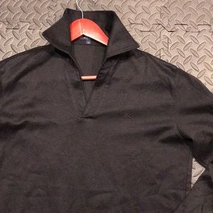 Jet black BURBERRY LONDON Fall v-neck sweater Triple black